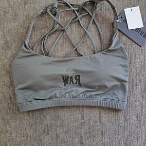 Rawgear Women's Cross Back Sling Padded Sports Bra Size XSmall